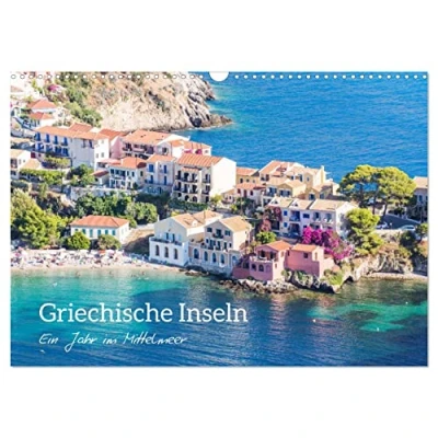 Abbildung von Griechische Inseln Ein Jahr im Mittelmeer (Wandkalender 2025 DIN A3 quer), CALVENDO Monatskalender