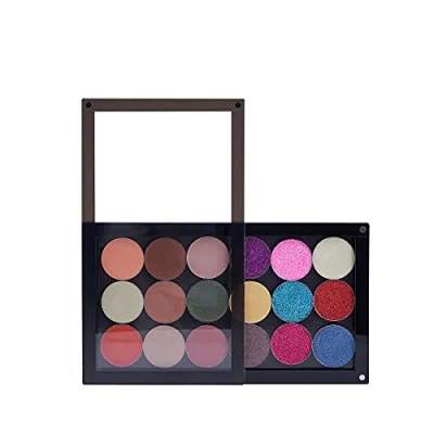 Abbildung von Coosei Magnetische Make up Palette mit herausnehmbarer Trennwand, Lidschatten Paletten Spezialpapierabdeckung und Magnetverschluss, einlagige leere Aufbewahrungsbox