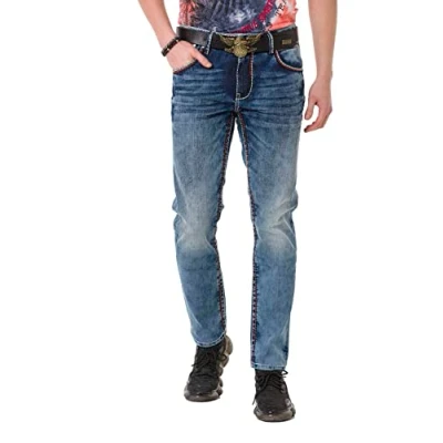 Abbildung von Cipo &amp; Baxx Jeans Straight Leg, Herren, Größe: 42x34, Standard