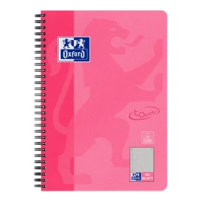 Abbildung von Oxford Touch Collegeblock B5 kariert mit Rand, 80 Blatt, pink