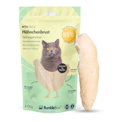 Abbildung von RumbleBox 100% Hähnchenbrust, gefriergetrocknete Katzensnacks 50g