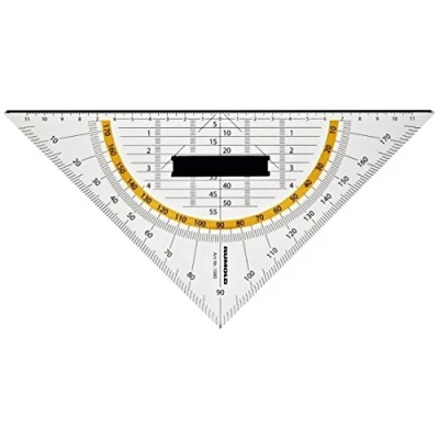 Abbildung von Rumold Geometriedreieck 25cm Acryl transparent mit festem Griff