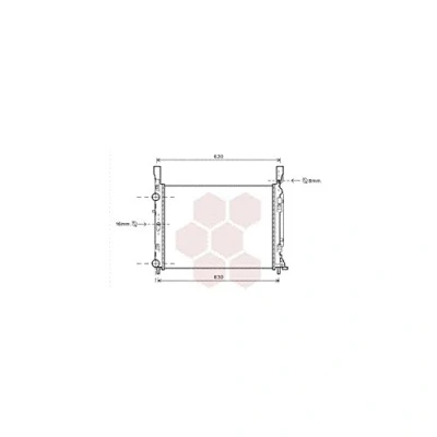 Abbildung von VAN WEZEL 43002469 Kühler, Motorkühlung Aluminium 560 420 26 Kühlrippen mechanisch gefügt RENAULT: Kangoo II Express, / Grand