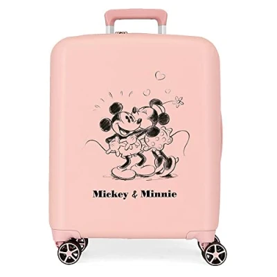 Abbildung von Disney Mickey &amp; Minnie Kisses Nude Kabinenkoffer 40x55x20 cm Starres ABS Integrierter TSA Verschluss 38,4 l 2,82 kg Handgepäck mit 4 Doppelrollen