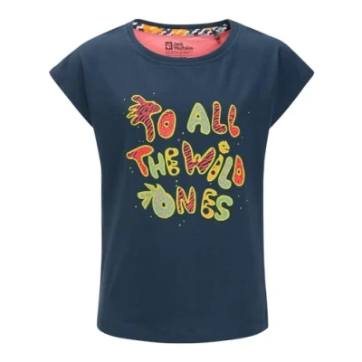 Abbildung von Jack Wolfskin Villi T G Tshirt print für Kinder, Größe: 92, Dark sea