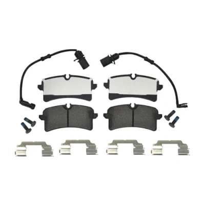 Abbildung von HELLA 8DB 355 025 291 Bremsbelagsatz inkl. Verschleißwarnkontakt mit Zubehör AUDI: A6 C7 Avant, Limousine, A7 Sportback