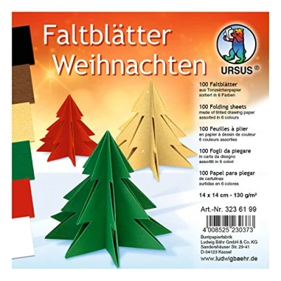 Abbildung von Ludwig Bähr Faltblätter Weihnachten 130g/qm 14x14cm VE=100 Blatt 6 Far