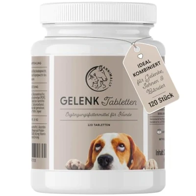 Abbildung von Gelenktabletten für Hunde mit MSM, Grünlippmuschel, Teufelskralle, Glucosamin &amp; Hyaluron 120 Gelenke Tabletten Hohe Akzeptanz beim Hund durch kleine