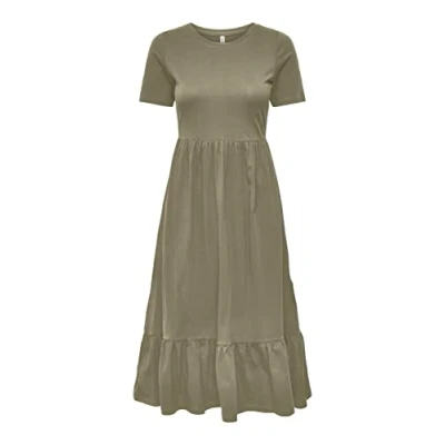 Abbildung von ONLY Women&#039;s ONLMAY S/S Peplum Calf Dress Box JRS Kleid, Mermaid/AOP:Lea Flower, S