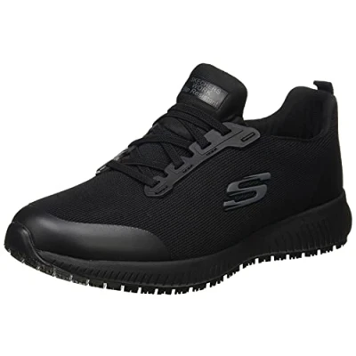 Abbildung von Skechers Damen Squad Sr Sneaker, Black Flat Knit, 39 EU Weit