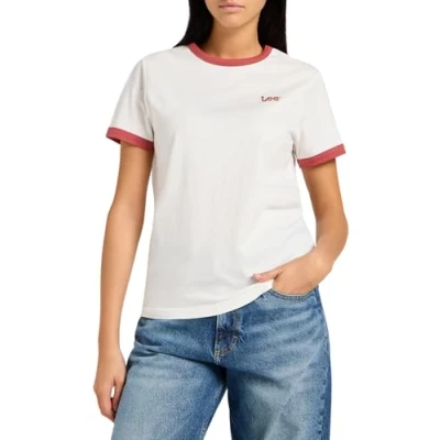 Abbildung von Lee Ringer Tshirt print, Damen, Größe: 36, Ecru