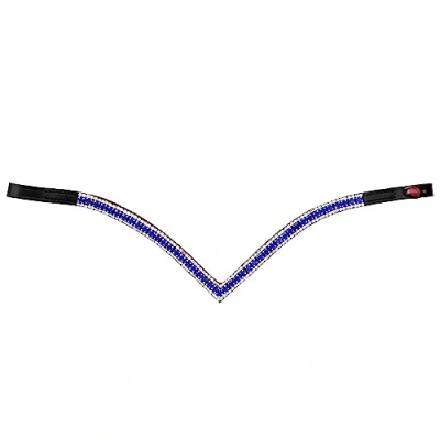 Abbildung von Stirnriemen Pferd Glitzer. Stirnband START Woden Leder Diamond Pferdestirnband
