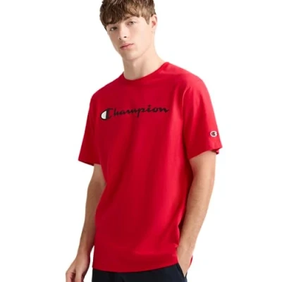 Abbildung von Champion Herren Classic Jersey Script T shirt Shirt, Scharlachrot, XL EU
