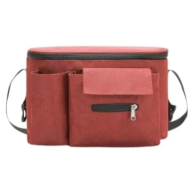 Abbildung von König Design Kinderwagen Organizer Kinderwagentasche Buggy Tasche Getränkehalter Wickeltasche (Rot)