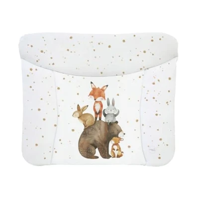 Abbildung von Ceba Baby® weiche Wickelauflage 75x72 cm Baby Wickelunterlage Wickeltischauflage für Junge und Mädchen Wasserdicht, abwaschbar OEKO TEX® Standard 100 Made in EU Waldfreunde Motiv