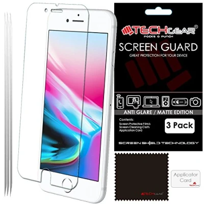Abbildung von TECHGEAR [3 Stück Matte Displayschutz für iPhone SE 5G 2022/2020 (4.7 Zoll) 8, 7, 6s, 6 Blendschutz Schutzfolie kompatibel mit 2022/2020, 8/7 / 6s