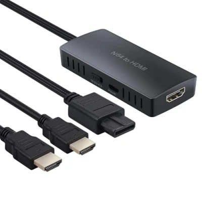 Abbildung von LiNKFOR N64 zu HDMI Konverter Adapter 1080P HD Link Kabel für Nintendo 64 SNES Gamecube Kompatibel mit