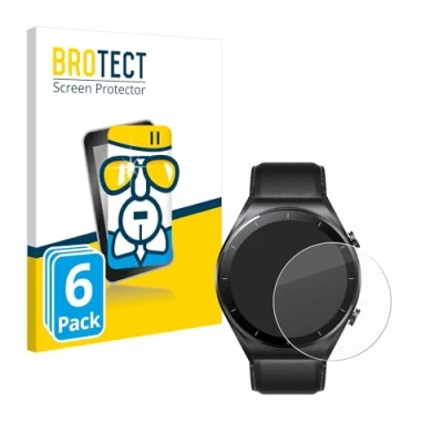 Abbildung von BROTECT Schutzglas für Xiaomi Watch S1 (6 Stück) Schutzfolie Panzer Folie Glas [Extrem Kratzfest 9H, Anti Fingerprint, Ultra Transparent]