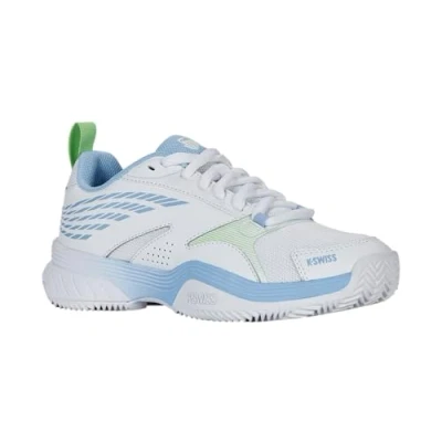 Abbildung von K SWISS Speedex CLAY Tennisschuh für Sandplätze, Damen, Größe: 40, White/dutch canal/paradise green Schuhe