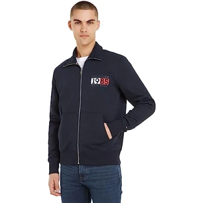 Abbildung von Tommy Hilfiger NEW YORK FLAG ZIP Through Sweatjacke, Herren, Größe: XL, Desert sky
