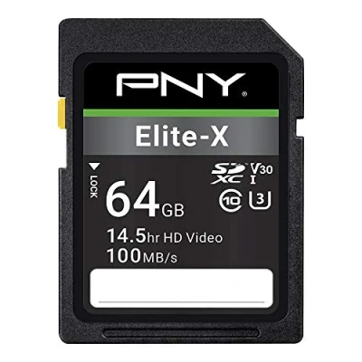 Abbildung von PNY Elite X SDXC card 64GB Class 10 UHS I U3 100MB/s