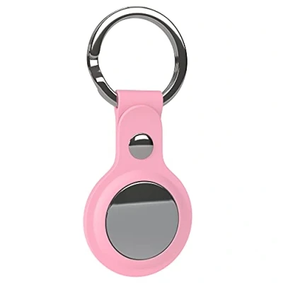 Abbildung von EAZY CASE Schlüsselanhänger für AirTag Anhänger Hülle Silikon Rosa AirTags Schutzhülle Air Tracker mit Schlüsselring geeignet auch als Tag Katze, Hund, Kind