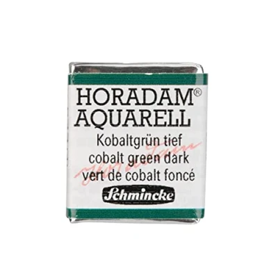 Abbildung von Schmincke HORADAM® AQUARELL feinste Künstler Aquarellfarben, 533 Kobaltgrün tief, 14 044, 1/2 Näpfchen