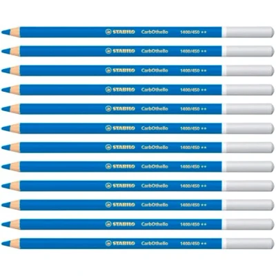 Abbildung von Pastellkreidestift STABILO CarbOthello 12er Pack cyanblau