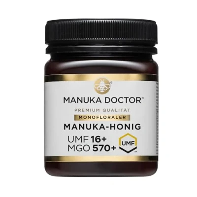 Abbildung von Manuka DOCTOR 570 MGO Honig, 250g UMF 16+ 100% Reiner Neuseeländischer Honig. Zertifiziert. Garantiert. ROH. Non GMO