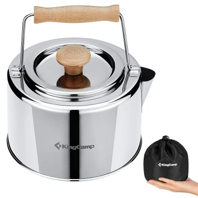 Abbildung von KingCamp Teekanne Teekessel 1,2L Camping Kessel, Wasserkessel Tee Sieb Pot Stahl