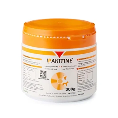 Abbildung von Vetoquinol Ipakitine 300 g Ergänzungsfuttermittel für Katzen und Hunde zur Unterstützung der Nieren Bei Niereninsuffiziens Pulver Einmischung in das Futter