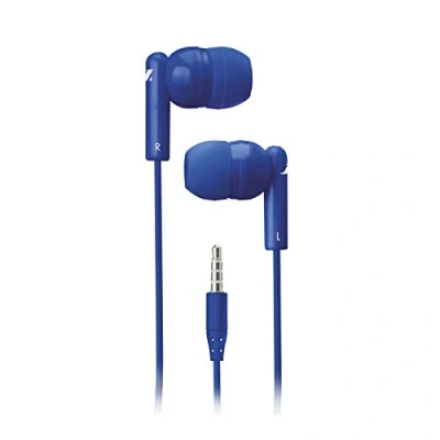 Abbildung von MUSIC HERO Stereo Wired Earphones with 1.2m 3.5mm Jack Cable, Integrated Microphone and Answer/End Call Button, Blue