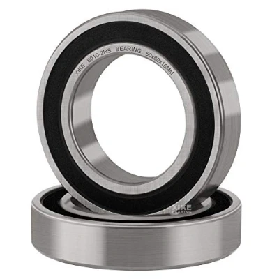 Abbildung von XiKe 2 Stück 6010 2RS Kugellager 50x80x16mm Chromstahl und doppelte Gummidichtungen, Vorgeschmiert, 6010RS Rillenkugellager mit Abdeckungen.