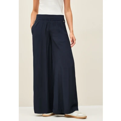 Abbildung von Cecil WIDE LEG Stoffhose, Damen, Größe: Lx32, Blau