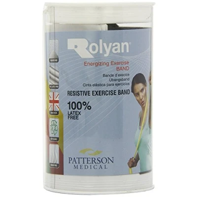 Abbildung von Rolyan Energizing Übungsbänder latexfrei, 5m, Schwarz Extra Heavy, Gummiband für Oberkörper, Unterkörper, und Core Übung, Physiotherapie, Pilates, Start Workouts &amp; Rehab, Fitness Band