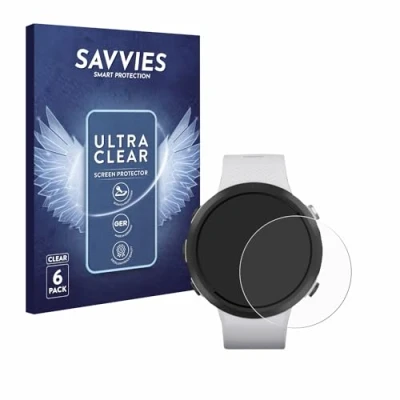 Abbildung von Savvies 6 Stück Schutzfolie für Garmin Swim 2 Displayschutz Folie Ultra Transparent