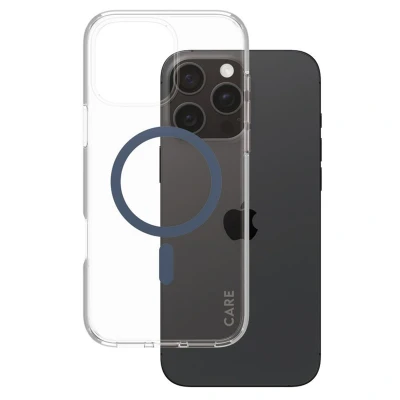 Abbildung von Apple iPhone 16 Pro Max Hülle MagSafe Recycelter Kunststoff PanzerGlass Hard Case/Backcover Handyhülle Blau Shockproof/Stoßfest