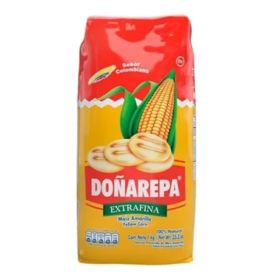 Abbildung von Gelbes Feines Maismehl, Kolumbien, Beutel 1,0kg Harina de Maíz Precocida Amarilla DOÑAREPA