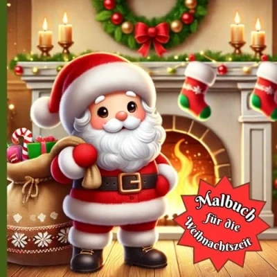 Abbildung von Malbuch für die Adventszeit mit weihnachtlichen Motiven und Rätseln / Adventskalender: Auch als Adventskalender 24 liebevoll gestalteten Ausmalbildern zusätzlichen geeignet