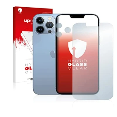 Abbildung von upscreen Schutzglas für Apple iPhone 13 Pro Max (Display+Kamera) Schutzfolie, Glas Folie [Klar, 9H Panzerschutz, Anti Fingerprint]