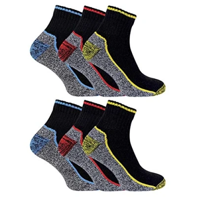 Abbildung von Sock Snob 6er Pack Herren Baumwolle Bambus Kurz Arbeitssocken mit Kurzschaft für Work in Sommer (6 Paare, 39 45)