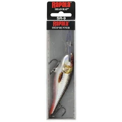 Abbildung von Rapala Unisex Adult Shad Rap Angelköder Angelzubehör mit Balsa Konstruktion Süßwasser Spinnköder Lauftiefe 2.4 4.5m Fischköder 9cm, 15g Hergestellt in Estland Live Hologram Roach, Standard