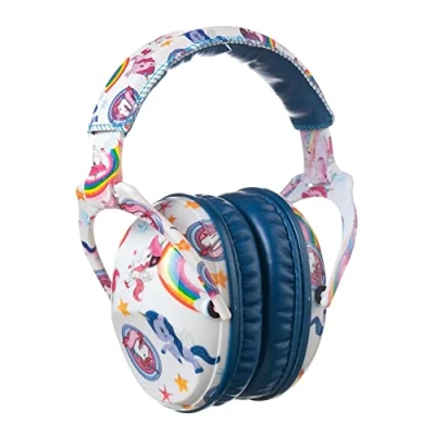 Abbildung von PROTEAR Kinder Ohrenschützer, Gehörschutz Kind Verstellbare Lärmschutz Kopfhörer für Konzert mit SNR 28dB Hörschutz(Blau,Unicorn)