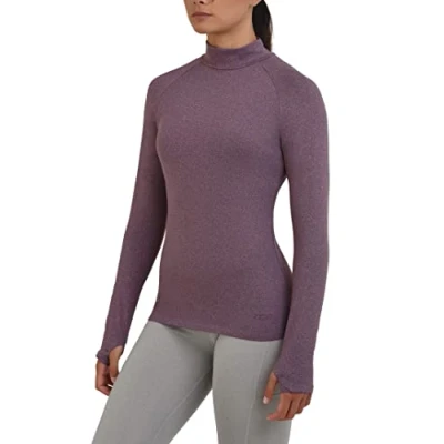 Abbildung von TCA Damen SuperThermal Performance und Kompressions Laufoberteil, Training Baselayer mit Stehkragen Lila, XS
