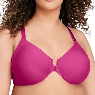 Abbildung von Glamorise Damen 1247 Plunge Bra, Beere, 85E EU