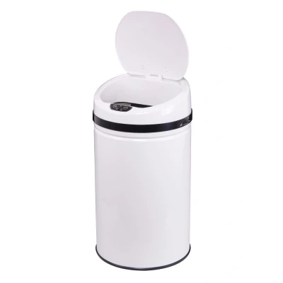 Abbildung von ECHTWERK Mülleimer &quot;INOX WHITE&quot;, 1 Behälter, Infrarot Sensor, Korpus aus Edelstahl, Fassungsvermögen 42 Liter