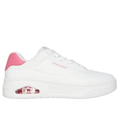 Abbildung von Skechers Damen Uno Courted Style Sneaker, Weiß und Rosa Dlth, 39 EU