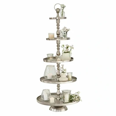 Abbildung von Mirabeau Etagere Magonie antiksilber, Aluminiumguss