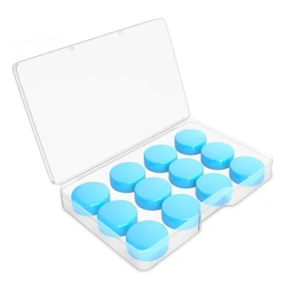 Abbildung von YPYMOD 6 Paar Sanft Silikon Ohrenstöpsel Formbar, Wiederverwendbar Ohrstöpsel zum Schlafen Geräuschunterdrückung, Ideal Konzert Schwimmen Duschen Schnarchen （Blau）