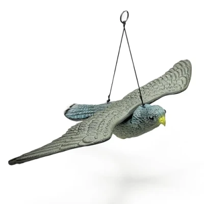 Abbildung von TAMS® Vogelschreck, Taubenabwehr Figuren, Realistisch &amp; Wetterfest, für Balkon und Garten (Fliegender Falke)